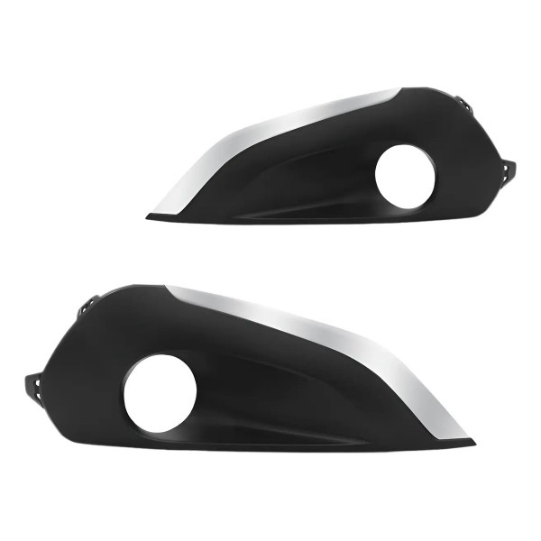 Moldura Milha Peugeot 208 2017 A 2018 Com Furo Friso Cromado