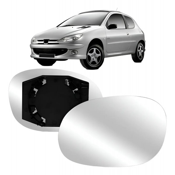 Lente Retrovisor Peugeot 206 1998 A 2009