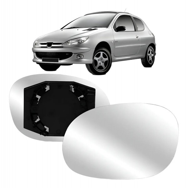 Lente Retrovisor Peugeot 206 1998 A 2009
