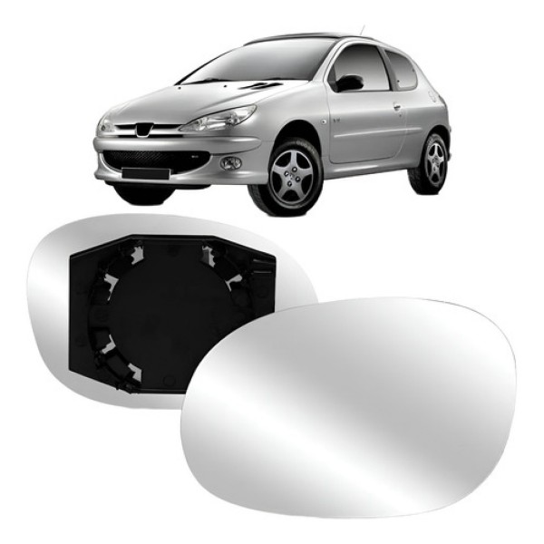 Lente Retrovisor Peugeot 206 1998 A 2009