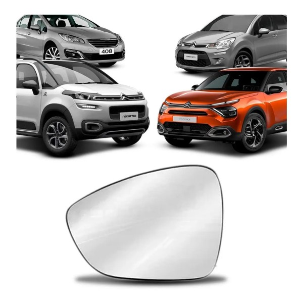 Lente Retrovisor Para Peugeot C3 C4 408 Modelo Original