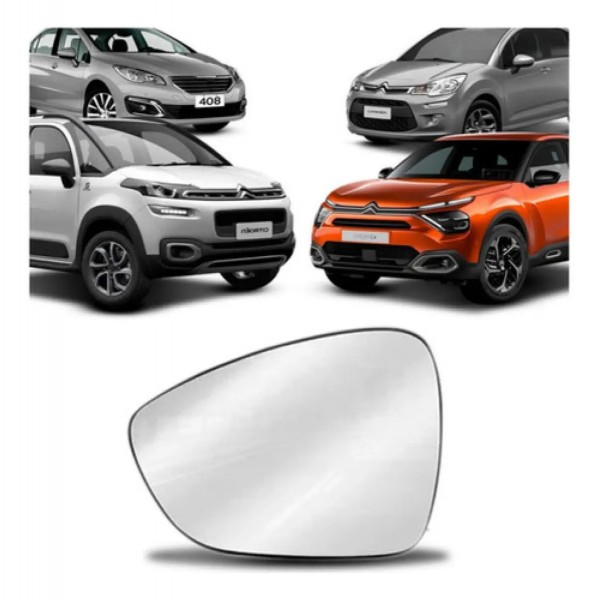 Lente Retrovisor Para Peugeot C3 C4 408 Modelo Original