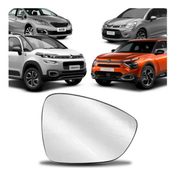 Lente Retrovisor Para Peugeot C3 C4 408 Modelo Original