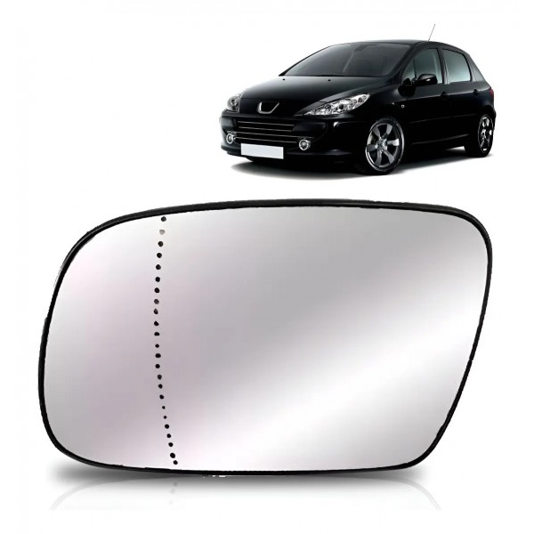 Lente Retrovisor Peugeot 307 2001 A 2012 Asférico