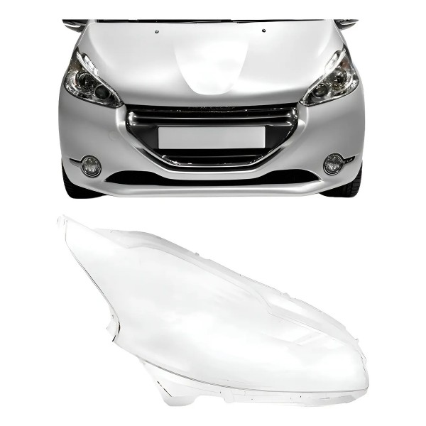 Lente Farol Peugeot 208 2012 2013 2014 2015 2016 Direita