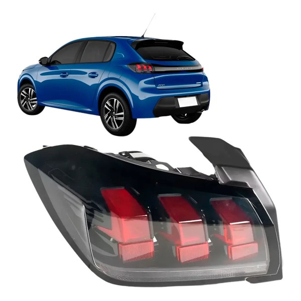Lanterna Traseira Para Peugeot 208 2020 2021 2022 2023 2024