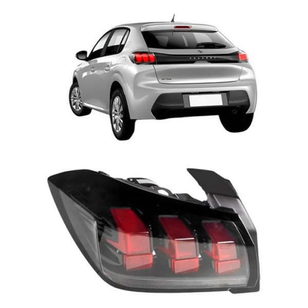 Lanterna Novo Peugeot 208 Ano 2020 2021 2022 2023