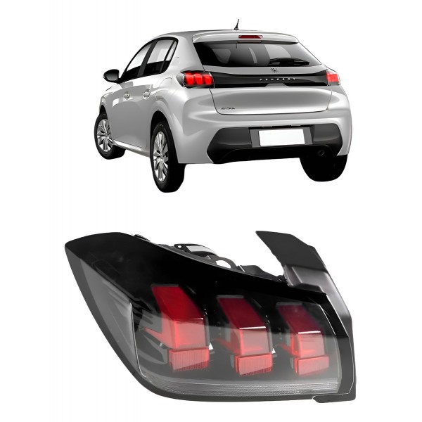 Lanterna Novo Peugeot 208 Ano 2020 2021 2022 2023