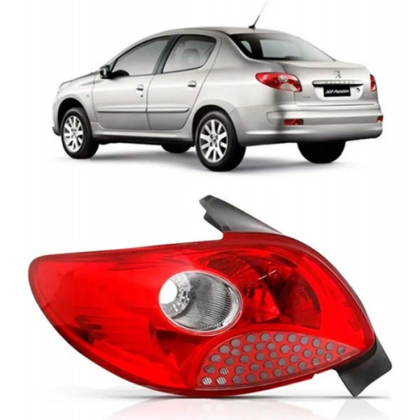 Lanterna Traseira 207 2008 A 2010 Sedan Vermelha