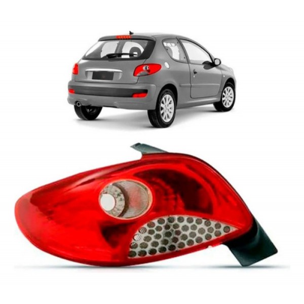 Sinaleira Traseira Peugeot 207 2011 2012 Vermelha Ré Branca