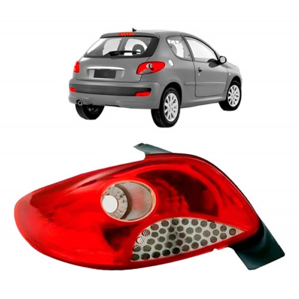Sinaleira Traseira Para Peugeot 207 11 12 Vermelha Ré Branca