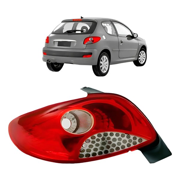 Lanterna Traseira Peugeot 207 2011 A 2012 Hatch Ré Branca