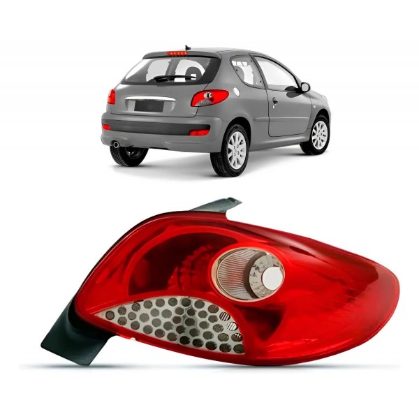 Lanterna Traseira Peugeot 207 11 A 12 Hatch Ré Branca