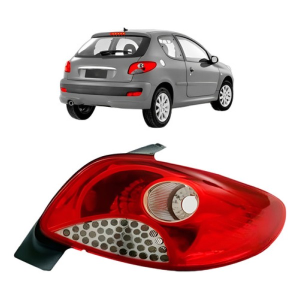 Lanterna Traseira Para Peugeot 207 2011 A 12 Hatch Ré Branca