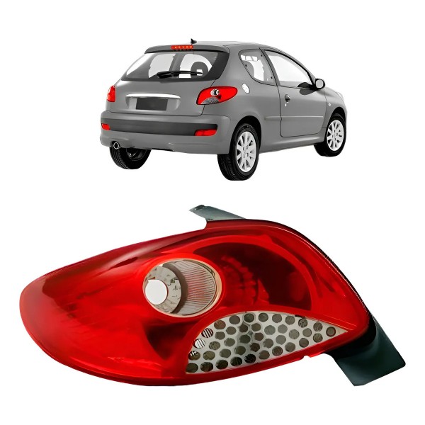 Lanterna Traseira Para Peugeot 207 2011 A 12 Hatch Ré Branca