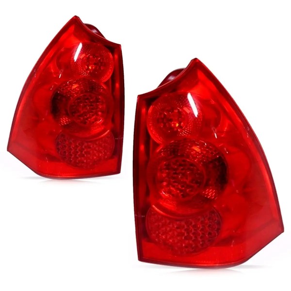 Par Lanterna Traseira Para Peugeot 307 Sw 07 08 09 10 11 12 Vermelho
