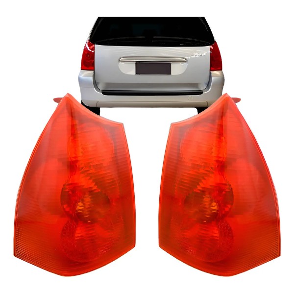 Par Lanterna Traseira Para Peugeot 307 Wagon Sw 01/07 Oferta Vermelho