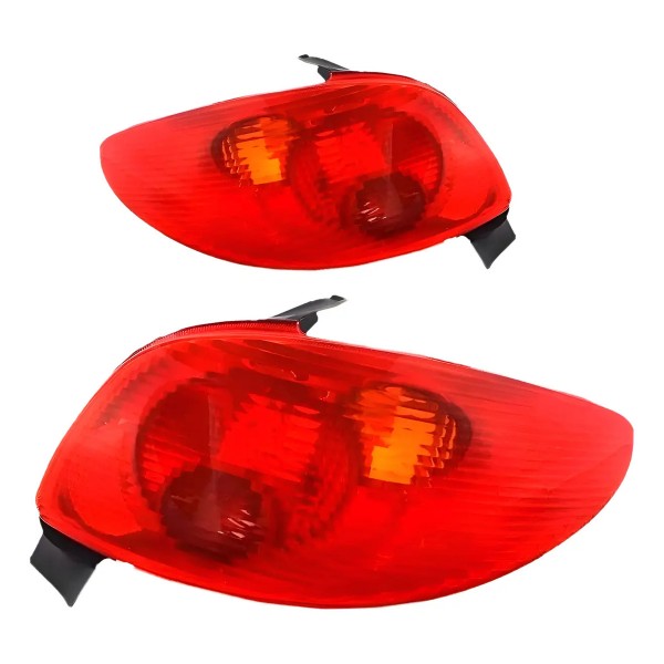 Par Lanterna Traseira Peugeot 206 2004 A 2006 Ambos Lados Vermelho
