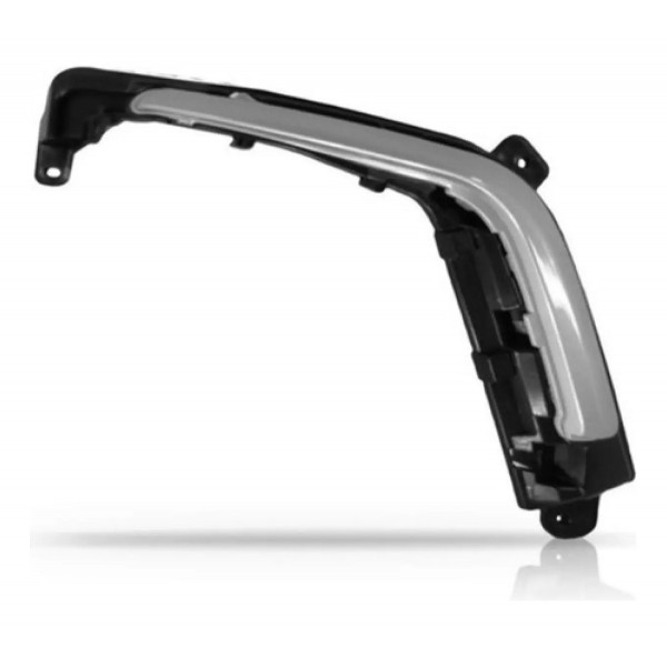 Par Grade Moldura Milha Peugeot 308 2012 2013 2014 Com Friso Preto