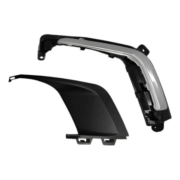 Kit Moldura Milha C/ Friso Cromado Peugeot 308 12/14