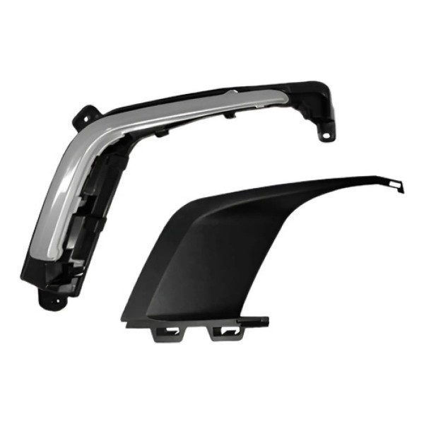 Kit Moldura Milha C/ Friso Cromado Peugeot 308 12/14