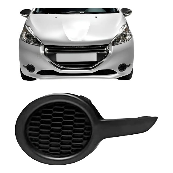 Moldura Milha Auxiliar Para Peugeot 208 12 A 16 S/furo