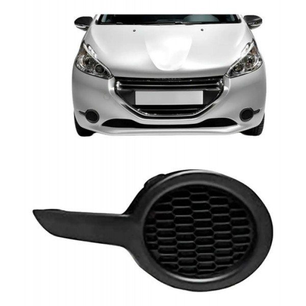 Moldura Milha Auxiliar Para Peugeot 208 12 A 16 S/furo