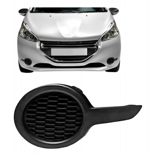 Moldura Milha Auxiliar Para Peugeot 208 12 A 16 S/furo