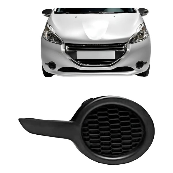 Moldura Milha Auxiliar Para Peugeot 208 12 A 16 S/furo