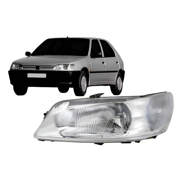 Farol Peugeot 306 1997 1998 1999 2000  Lente Raiada