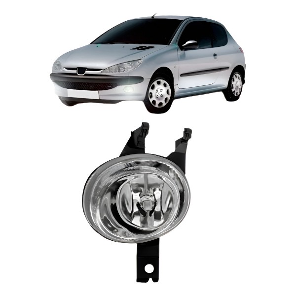 Farol Milha Auxiliar Para Peugeot 206 2004 A 2009 Bocão
