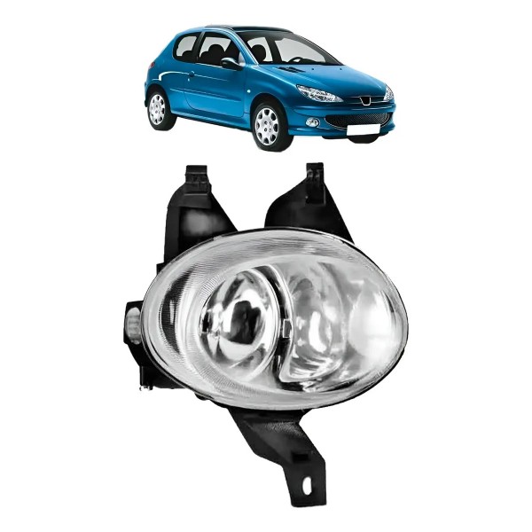 Farol Milha Auxiliar Para Peugeot 206 98 99 2000 01 02 2003