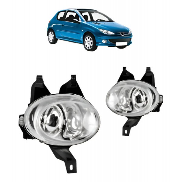 Par Farol Milha Auxiliar Para Peugeot 206 98 99 00 01 02 03
