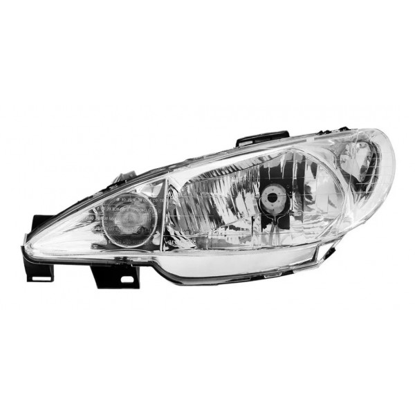 Farol Peugeot 206 E 206 Sw 2005 A 2008 Foco Simples Liso