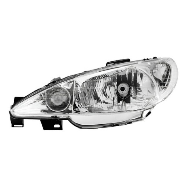 Farol Para Peugeot 206 - 2005 A 08 Foco Simples Serve Antigo