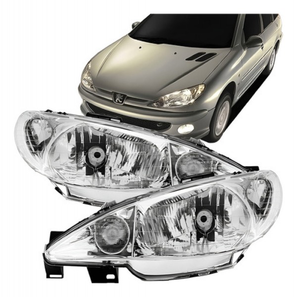 Farol Peugeot 206 - 2005 A 2008 Foco Simples Serve Antigo