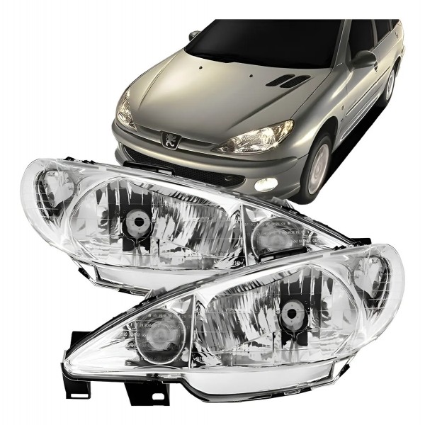 Farol Peugeot 206 - 2005 A 2008 Foco Simples Serve Antigo