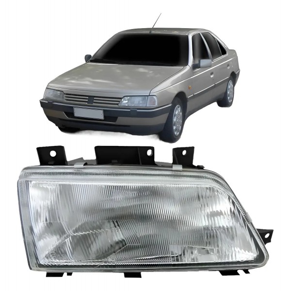 Farol Peugeot 405 1994 1995 1996 1997 Foco Simples Cromado