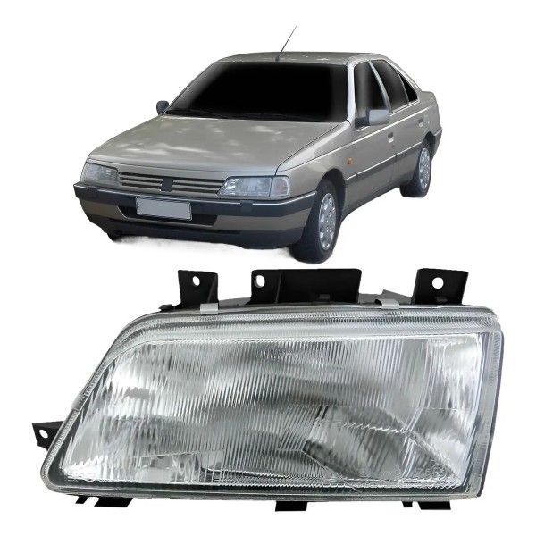 Farol Peugeot 405 1994 1995 1996 1997 Foco Simples Cromado