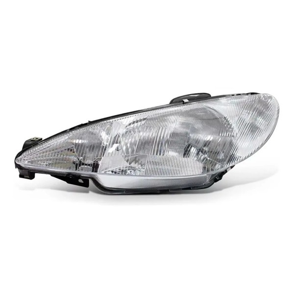 Farol Peugeot 206 1998 1999 2000 A 2003 Foco Simples Raiado