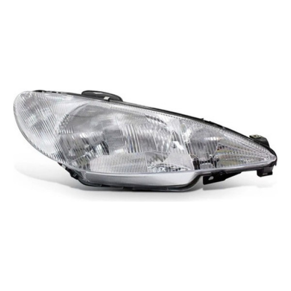 Farol Peugeot 206 1998 1999 2000 A 2003 Foco Simples Raiado