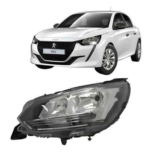Farol Dianteiro Novo Peugeot 208 2021 2022 2023 Le Esquerdo/motorista