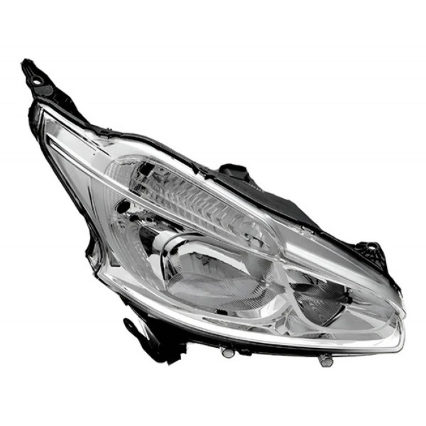 Farol Para Peugeot 208 2012 A 2016 Manual Cromado S/led