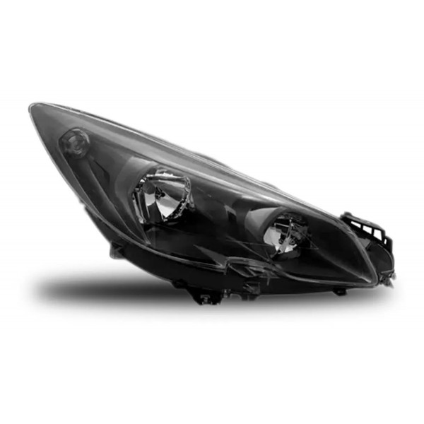 Farol Para Peugeot 308 2016 A 2019 Fume Negro Manual