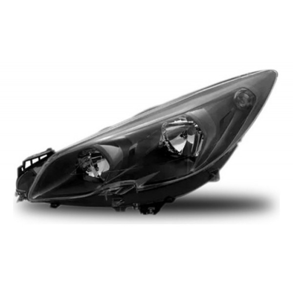 Farol Para Peugeot 308 2016 A 2019 Fume Negro Manual