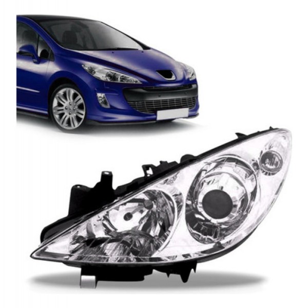 Farol Peugeot 307 2007 08 09 10 11 2012 Elétrico Com Motor