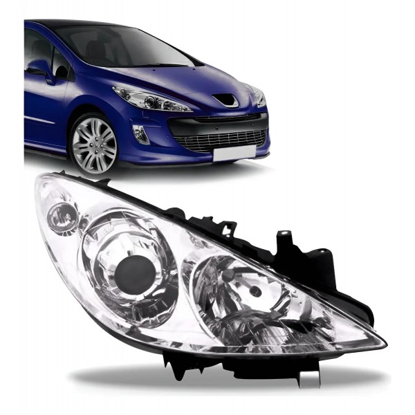 Farol Peugeot 307 2007 08 09 10 11 2012 Elétrico Com Motor