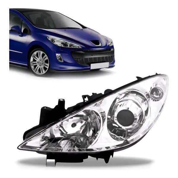 Farol Peugeot 307 2007 08 09 10 11 2012 Elétrico Com Motor