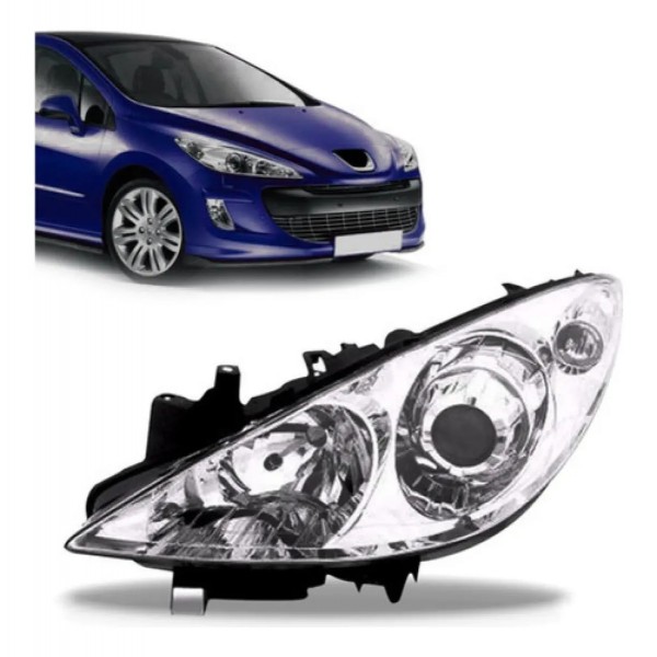 Farol Para Peugeot 307 07 08 09 10 11 12 Elétrico Com Motor