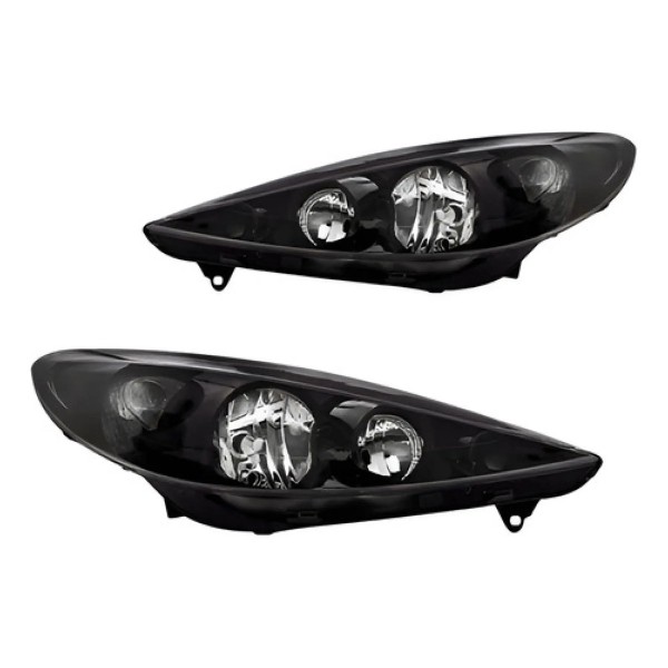 Par Farol Peugeot 207 2009 10 11 12 2013 Máscara Negra
